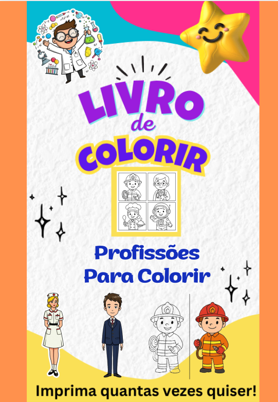 Livro de colorir - Profissões
